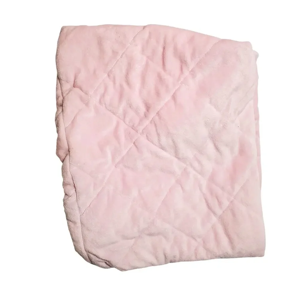 Carters Quilted Woven Playard Fitted Sheet Pink Mattress Cover Baby Bedding Warm